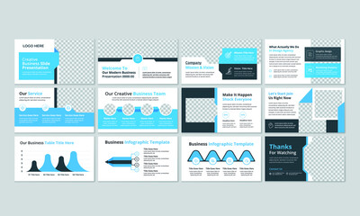 Business Slide presentation layout design Template with cover use for company profile, brochures, leaflet, magazine.