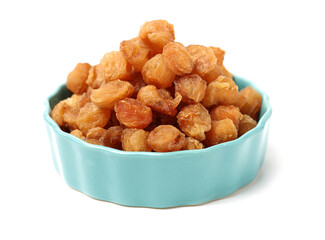 dried longan on white background