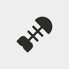 Fishbone icon isolated on background. Fish skeleton symbol modern, simple, vector, icon for website design, mobile app, ui. Vector Illustration
