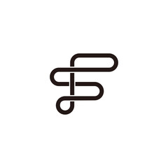 letters fs infinity overlap lines geometric logo vector