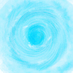 Blue circle grunge spot. Brash stroke in the form of circle. Watercolor swirl