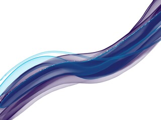 Blue translucent stripes reminiscent of silk, satin fabric. Sea wave. Abstract background