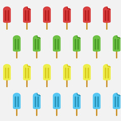 seamless pattern with ice cream on x background, summer pattern, fresh, juicy