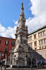 Fototapeta na wymiar Napoli – Obelisco in Piazza del Gesù Nuovo