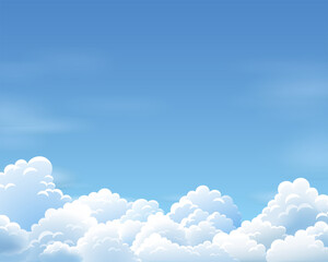 空と雲の背景イラスト