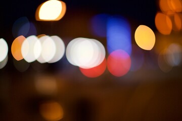 city bokeh lights at night