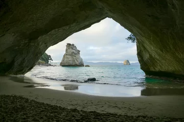 Fototapeten Te Hoho Rock in der Cathedral Cove © PRILL Mediendesign