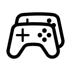 Two game controllers vector icon 2つのゲームのコントローラーアイコン