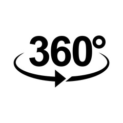 360 degrees vector icon 360度のアイコン