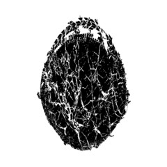 Distressed  Oval Post Stamp  . Vector Illustration . Easter egg texture