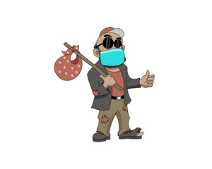 hobo character 1 with glasses