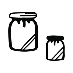 Vector illustration of black kitchen tools on white background. Black funny kitchen equipments. Can be used for wallpaper, pattern fills, textile, web page background, surface textures. 
