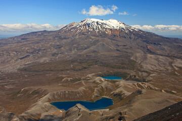 Tongariro National Park with volcanos in New Zealand