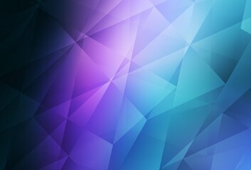 Dark Pink, Blue vector triangle mosaic texture.