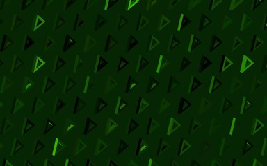Dark Green vector template with crystals, triangles.
