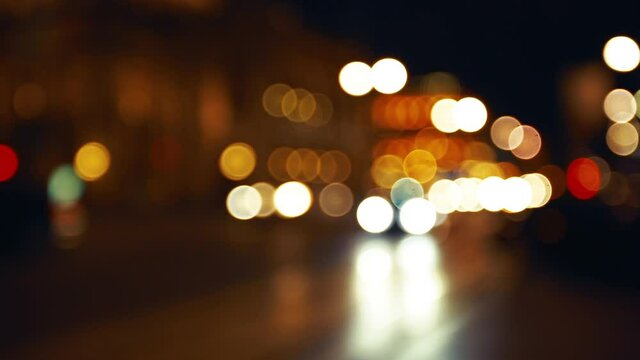 colorful bokeh light from night  traffic