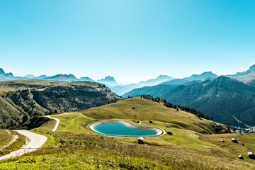 Naklejka premium Vista sulle Dolomiti dal Bec de Roces