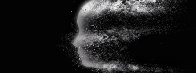 抽象的な人の横顔