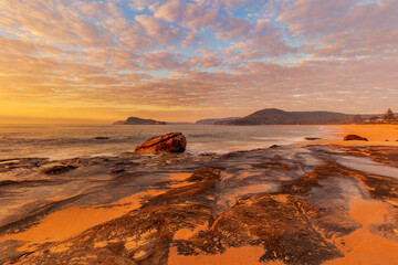 Beautiful ,winter's sunrise ,over Pearl Beach. Central Coast of N.S.W.  Australia