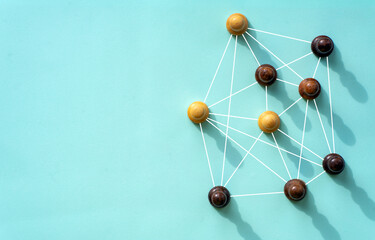 Teamwork, network and community concept.