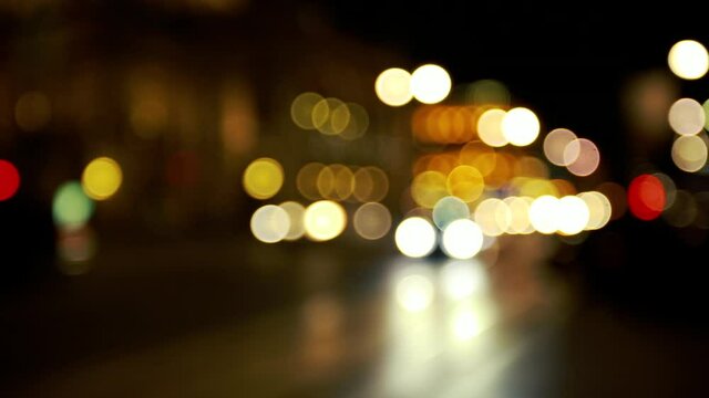 colorful bokeh light from night  traffic