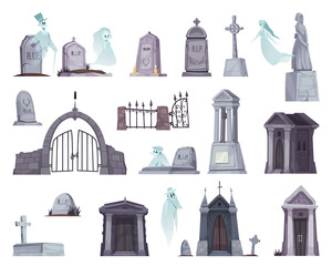 Cartoon Cemetery Set