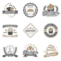 Bakery logotypes set. Retro Bakery labels, logos, badges, icons, objects and elements. Fit to your restaurant or cafe