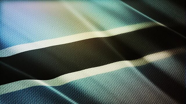 botswana flag is waving 3D animation. botswana flag waving in the wind. National flag of botswana. flag seamless loop animation. 4K