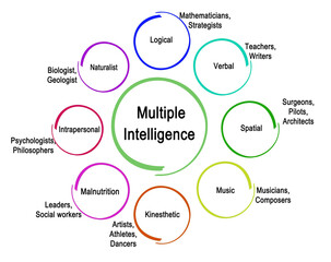 Fototapeta premium Multiple Intelligence: Eight .Types