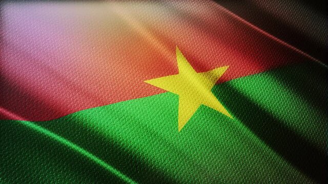 burkina faso flag is waving 3D animation. burkina faso flag waving in the wind. National flag of burkina faso. flag seamless loop animation. high quality 4K resolution