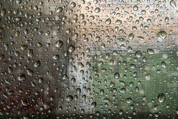 Raindrops on window