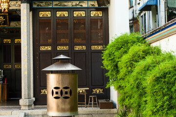 furnace in the courtyard of a temple in Georgetown, Penang