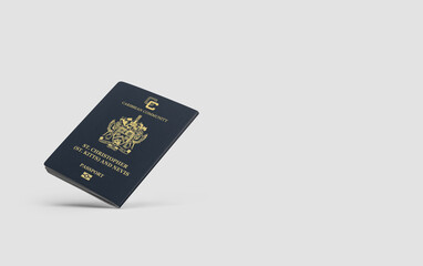 Saint Kitts and Nevis passport on an isolated white background