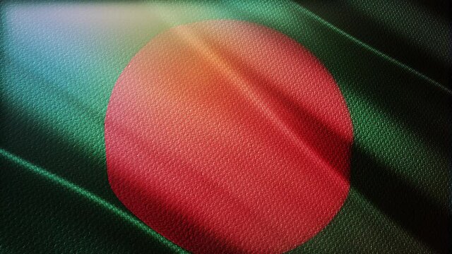 Bangladesh flag is waving 3D animation. Bangladesh flag waving in the wind. National flag of Bangladesh. flag seamless loop animation. 4K