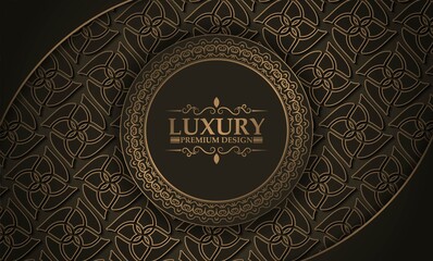 Premium Luxury circle border background concept