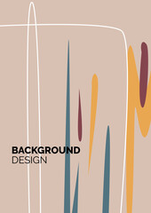 Social media stories and post creative Vector set. Background template with copy space for text and images design by abstract colored shapes, line arts , Tropical leaves warm color of the earth tone