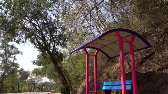  People walking on track at ayub park.