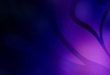 Dark Purple vector glossy abstract backdrop.
