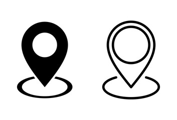 Pin icon set. Location icon vector. destination icon. map pin