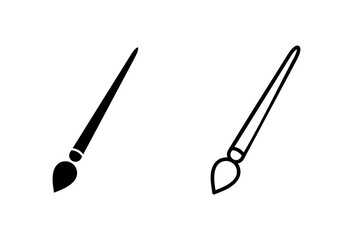 Paint icon set. paint brush icon vector. paint roller icon vector