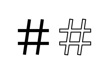 Hashtag icon set. hashtag symbol