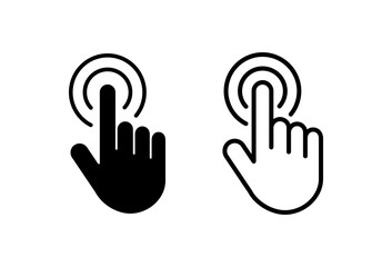 Hand cursor icon set. cursor icon vector. hand cursor icon click