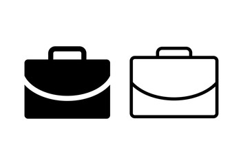 Briefcase icon set. suitcase icon. luggage symbol.