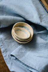 Handmade ceramic craft ware. Bowls.