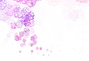 Light Pink, Yellow vector texture with abstract forms.