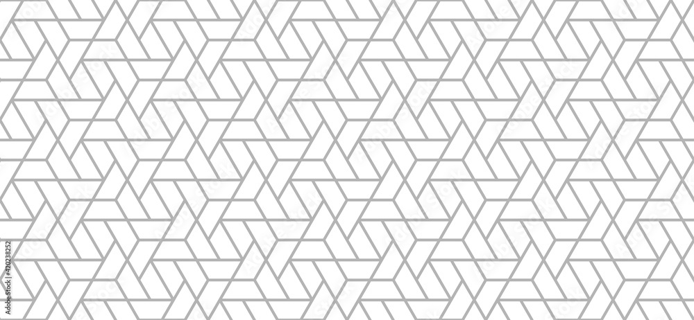 Wall mural Seamless Geometric Pattern. Vector gray background. Design element.