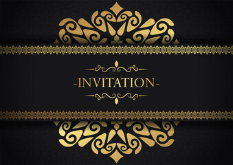 Elegant Invitation decorative frame design background