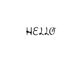 calligraphy, lettering text, inscription hello art paint