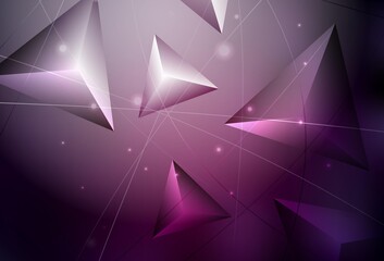 Dark Pink vector abstract mosaic pattern.