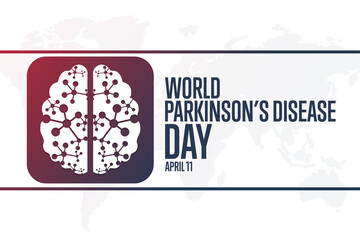 World Parkinson’s Disease Day. April 11. Holiday concept. Template for background, banner, card, poster with text inscription. Vector EPS10 illustration.